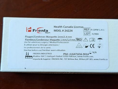 Plugger/Contenser ، Marquette ، مقبض مستدير أداة ملء الأسنان ، 1 مم/1.4 مم ، 0/1 ، سلس 1/PK ، 725 in Kuwait