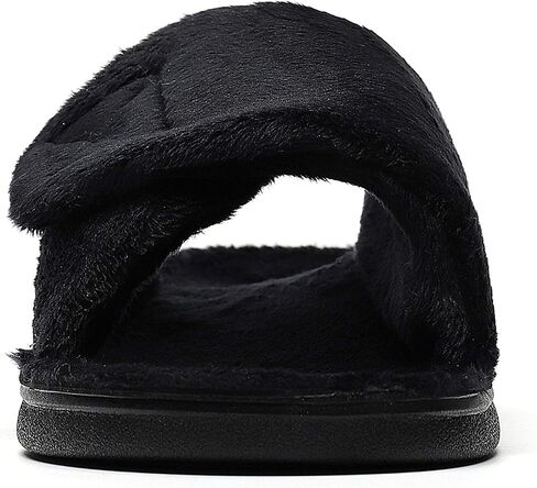 SOLLBEAM Women's Plantar Fasciitis Fuzzy House Orthopedic Adjustable Slippers With Arch Support Orthotic Heel Cup Sandals For Ladies in Saudi Arabia
