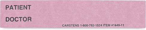 CARSTENS - بطاقات الهوية ذات المريض الأبيض/الطبيب المطبوعة مسبقًا لـ 1.5 - 4 بوصات من رنين الطرق - حزمة من 100 (1649-01) - تسميات طبية مثالية لثلاثة علامات رنين in Saudi Arabia