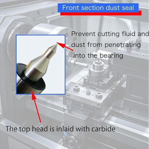 MT3 Live Center Medium Duty Long Nose 60° Triple Bearing Accuracy 0.000197" Morse Taper 3MT Lathe CNC Tool for Lathe Tailstock Machine (MT3) in Saudi Arabia