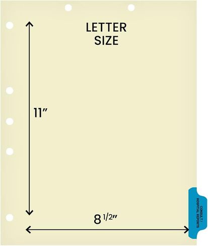 Individual Chart Divider Sheets Used to Build Chart Divider Sets for Medical Practices, 1/6th Cut, Tabs on Side, Position: #6, Text: Insurance, Color: Medium Blue (Pack of 100) in Saudi Arabia