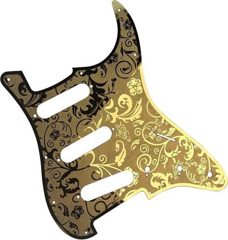 Stainless Steel Guitar Pick guard 11 holes SSS Single Coil Mounting Screws Metal Electric Guitar Pickguard Compatible with Stratocaster Strat ST Style Guitar Replacement Parts(Gold) in Kuwait
