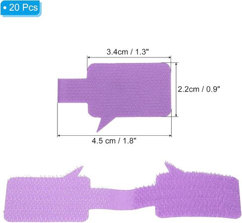 PATIKIL Cable Labels 1.3 x 0.87 Inch, 20 Pack Write on Cord Labels Self-Adhesive Hook and Loop Wire Tags for Electronics Computers Cable Management and Identification, Sky Blue in Saudi Arabia