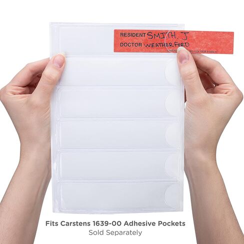 Carstens - White Resident/Doctor Preprinted ID Cards for 1.5 – 4" Ring Binder Spines - Pack of 100 (1659-01) - Ideal Medical Record Labels for 3 Ring Binders in Saudi Arabia