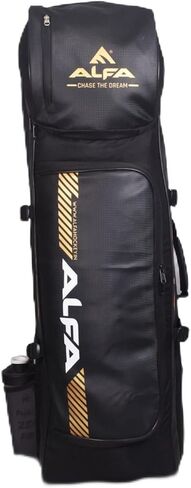 A L F A Pro 93 Hockey Kit Bag | أسود | كبير | مقصورات منظمة | مبطن ومريح | بوليستر مقاوم للماء | للجنسين | مثالي للإكسسوارات والمعدات in Saudi Arabia