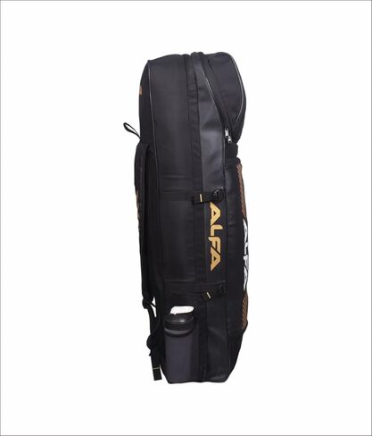 A L F A Pro 93 Hockey Kit Bag | أسود | كبير | مقصورات منظمة | مبطن ومريح | بوليستر مقاوم للماء | للجنسين | مثالي للإكسسوارات والمعدات in Saudi Arabia
