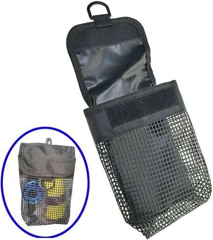 Scuba Diving Reel Bolt Snap & SMB Safety Marker Buoy Mesh Gear Bag Equipment Holder Carry Pouch in Kuwait