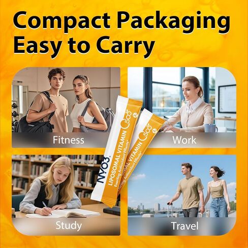 فيتامين C 500mg حزم 30 ملغ ، و Liposovit-C عالي امتصاص حمض الأسكوربيك الدهون القابل للذوبان في VIT C- يدعم الجهاز المناعي وداعم الكولاجين- صحة الجلد المضادة للأكسدة القوية in Kuwait