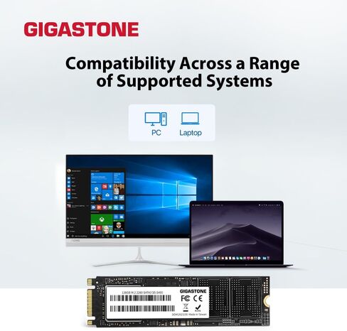Gigastone M.2 SSD 500GB PCIe 3.0 NVMe SSD Internal Gaming Solid State Hard Drive Turbo Speed Heatsink Cooling Heat Dissipation PC Laptop Storage for Gamers Video Editing Creators up to 2,100MB/s in Saudi Arabia