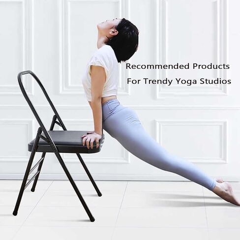 كرسي اليوغا ، كرسي بيلاتيس قابل للطي ، يسهل حمله وتخزينه ، مع دعم الخصر الجمال لايت لايف ، لاستوديوهات اليوغا الخارجية الداخلية (COLOR1) in Kuwait