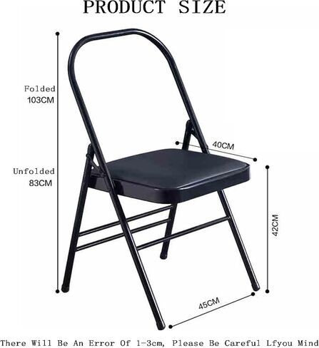Yoga Chair,Three-Beam Thickened Yoga Chair,Metal Frame Bears 400 Lbs,for Home Office Dining Indoor Outdoor in Saudi Arabia