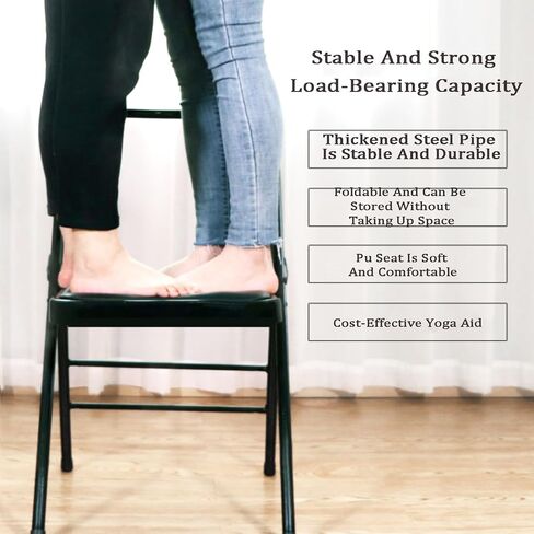 Yoga Chair,Three-Beam Thickened Yoga Chair,Metal Frame Bears 400 Lbs,for Home Office Dining Indoor Outdoor in Saudi Arabia