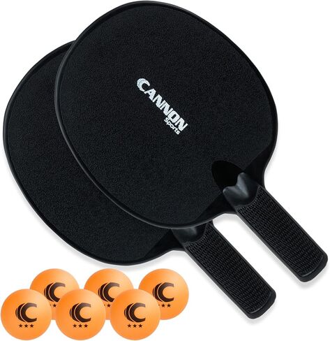 Cannon Sports Unbreakable Table Tennis Paddle Set - 2 Rackets with 6 Pack of 3-Star Table Tennis Balls – Portable Set for 2 Players in Saudi Arabia