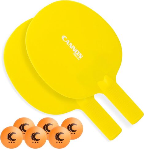 Cannon Sports Unbreakable Table Tennis Paddle Set - 2 Rackets with 6 Pack of 3-Star Table Tennis Balls – Portable Set for 2 Players in Saudi Arabia