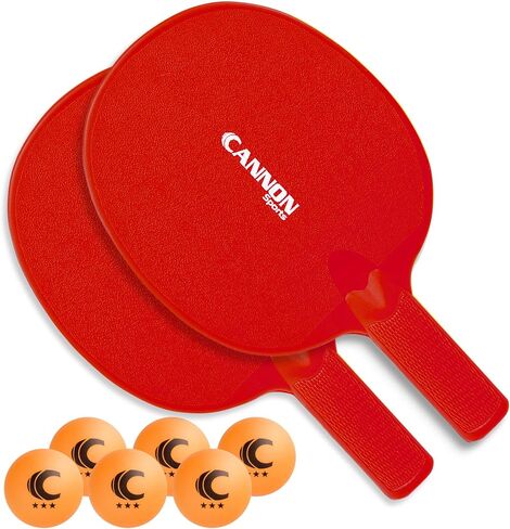 Cannon Sports Unbreakable Table Tennis Paddle Set - 2 Rackets with 6 Pack of 3-Star Table Tennis Balls – Portable Set for 2 Players in Saudi Arabia