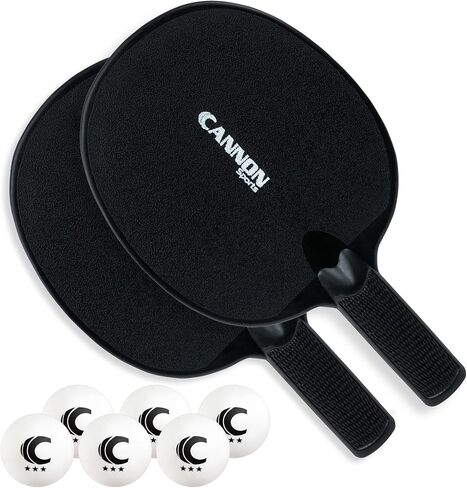 Cannon Sports Unbreakable Table Tennis Paddle Set - 2 Rackets with 6 Pack of 3-Star Table Tennis Balls – Portable Set for 2 Players in Saudi Arabia