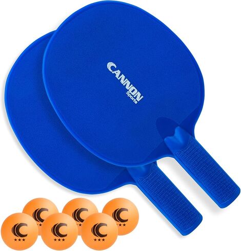 Cannon Sports Unbreakable Table Tennis Paddle Set - 2 Rackets with 6 Pack of 3-Star Table Tennis Balls – Portable Set for 2 Players in Saudi Arabia