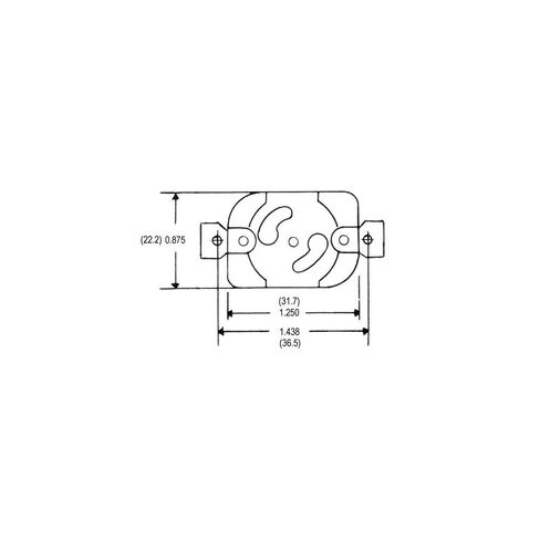 LH0450 125-7 Starter Base Lamp Holder w/Two Hole Bracket (2 Pack) in Saudi Arabia