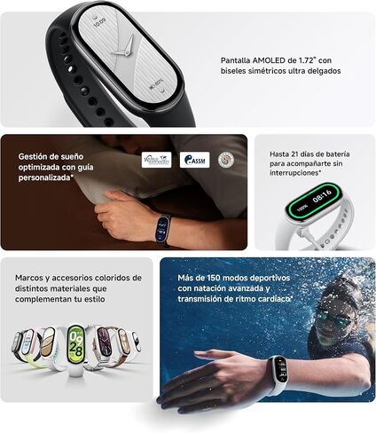 Xiaomi Mi Smart Band 10 (2025) Global Version - 1.72" AMOLED Display | 21 Days Battery Life | Touchscreen, Multi-Sport Tracker, Activity Tracker, Heart Rate Monitor | BT5.4 - (Midnight Black) in Saudi Arabia