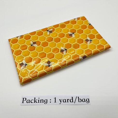 1 Yard (Pre-Cut) 43" x 36" (109cm x 91cm) Floral Cotton Quilting Sewing Fabric, DIY Sewing Patchwork Supplies for Face mask Clothing Handmade Craft&Home Decoration (Cute bee) in Saudi Arabia
