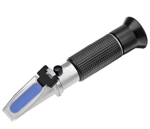 Make -Hand Refractometer with ATC, Range 0-32% Brix with 0.2% Division, for Wine, Brandy, Beer, Fruits, Cutting Liquid, with Calibration Solution in Kuwait