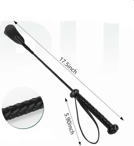 2 PCS Equestrian Riding Crop – PU Leather Horse Training Stick, 18"/20", Lightweight Horseback Training Aid for Riders in Saudi Arabia