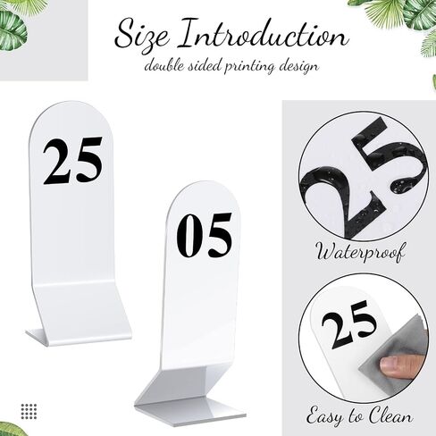 Remerry 25 Pieces Table Numbers 1-25 Acrylic Tent Acrylic Double Sided Number Cards Black Tent Wedding Restaurant Table Numbers Cards for Restaurant Cafes Banquets, 2. 36 x 6. 3 Inch(Black) in Saudi Arabia
