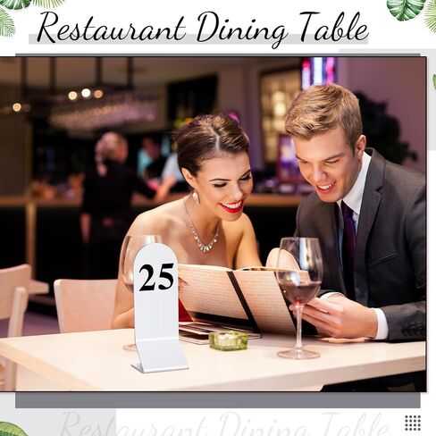 Remerry 25 Pieces Table Numbers 1-25 Acrylic Tent Acrylic Double Sided Number Cards Black Tent Wedding Restaurant Table Numbers Cards for Restaurant Cafes Banquets, 2. 36 x 6. 3 Inch(Black) in Saudi Arabia