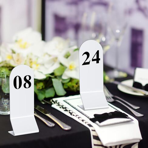 Remerry 25 Pieces Table Numbers 1-25 Acrylic Tent Acrylic Double Sided Number Cards Black Tent Wedding Restaurant Table Numbers Cards for Restaurant Cafes Banquets, 2. 36 x 6. 3 Inch(Black) in Saudi Arabia
