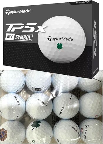 TaylorMade 1-Dozen TP5 & TP5x MySymbol Pix Logo Overrun Practice Golf Balls - Made in USA in Kuwait