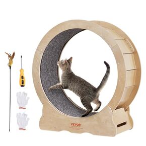 VEVOR Cat Exercise Wheel for Indoor Cats, 35.8 inch Cat Treadmill Wheel Exerciser, Cat Running Wheel for Cat's Weight Loss and Health in Saudi Arabia