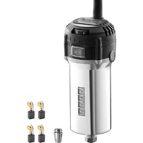 Genmitsu 710W CNC Spindle Motor, 65mm Diameter, 6 Variable Speeds 6500-30000RPM, Compact Router with ER11 Collet & 4 Carbon Brushes, Perfect for CNC Woodworking & DIY Project