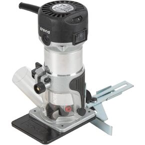 Trend T1 Dual-Base Trim & Plunge Router, 1/4 Inch Collet, 5.5A, 120V, Compact Precision Cutting Woodworking Power Tool, U*T1EPS