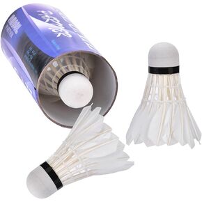 Tbest Goose Feather Shuttlecocks,3Pcs Professional Training Sport Badminton Balls Durable Birdies Badminton Shuttlecocks with Great Stability and High Speed for Outdoor Indoor Sport