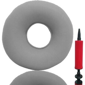 Hemorrhoid Cushion, Tailbone Donut Cushion, Inflatable Ring Cushion with Pump, Home or Office Round seat Cushion.