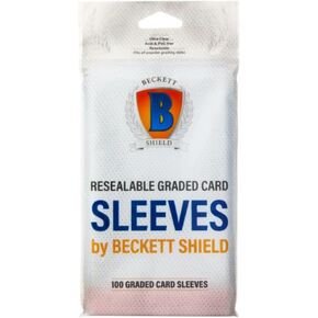 Beckett Shield Standard Size Card Sleeves – Resealable Graded Card Sleeves 100CT – MTG Card Sleeves are Smooth & Tough – Compatible with Pokemon, Yugioh, & Magic The Gathering Card Sleeves