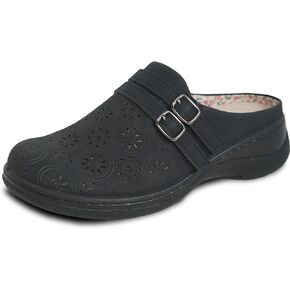 Canada Women Comfort Mule Shoe Casual Wedge Sandal with Round Toe Replaceable Orthopedic Insole Black Camel Navy Taupe