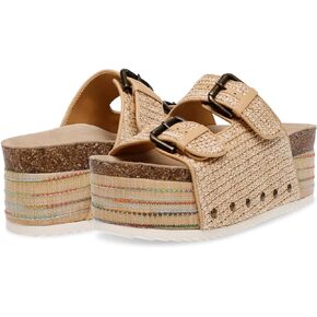 Steve Madden Women's Kali Sandal, Natural Raffia, 8
