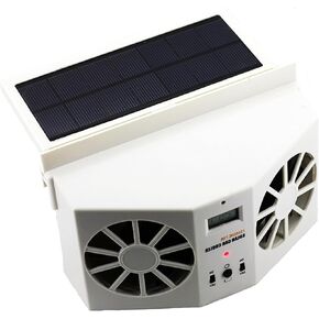 Car Solar Powered Exhaust Fan,Air Flow Window Fans,Solar Powered Exhaust Fan 2W (Black)
