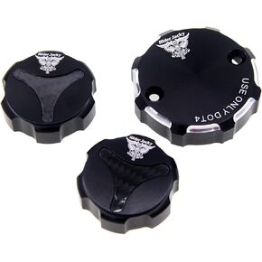 For Ducati Hypermotard 1100 2007-2012,Multistrada 1200/S 2010-2014,848/EVO 2008-2013,899 Panigale 2014-2016 CNC Aluminum Motorcycle Front Brake Clutch & Rear Brake Fluid Reservoir Cover Cap