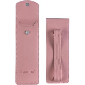 DIVERSEBEE Adjustable Elastic Band Pen Holder for Notebooks, Pen Sleeve Pouch for Journals, Pencil Holder, Bible Planner Accessories, Cute Pencil Case (Peach)