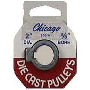 2 Set Chicago Die Casting 200A 5/8 2 in. Single V Groove 5/8 in. Pulley