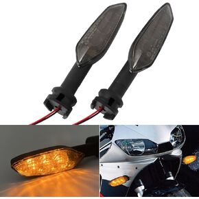 Motorcycle Turn Signal Lights Fits for Yamaha YZF R6 R1 R3 R7 MT09 MT07 Tenere 700 XJ6 Tracer 900 FZ25 FZ6 FZ1 MT-03, Front or Rear Led Indicator Blinkers Amber Flasher Lamp Smoked Lens (2PCS)