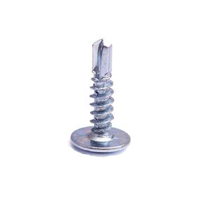#8 X 1/2" Self Drilling Modified Truss Head Sheet Metal Screws Zinc Coated Steel Self Tapping Sheet Metal Tek Screws, 130 Pack