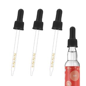 Glass Dropper Pipettes Compatible with SodaStream Bubly Bubbly Drops Flavors for Soda Stream Accessories (Colorful, 6Pcs)