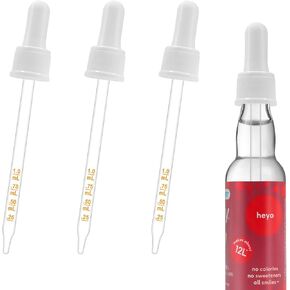 Glass Dropper Pipettes Compatible with SodaStream Bubly Bubbly Drops Flavors for Soda Stream Accessories (Colorful, 6Pcs)