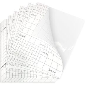 Glossy Clear Self-adhesive Overlay Laminating Sheet Contact Papers, 7 X 8 Inches, Single-sided, for Protect and Preserve Paper Art Craft Document Photo, 3.15 Mil, Pack of 100