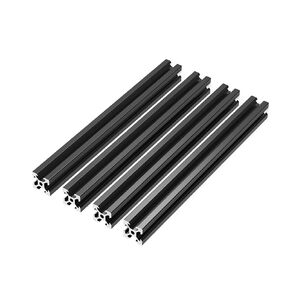 4PCS 2020 V Type Aluminum Profile 300mm European Standard Linear Rail Anodized Black Extrusion Frame for 3D Printer