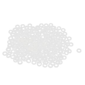 uxcell Nylon Flat Washers M4 9mm OD 4mm ID 1mm Thickness Sealing Gasket for Faucet Pipe Water Hose, White, Pack of 200