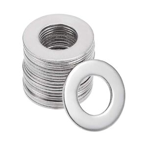uxcell 20 Pcs 14mm x 20mm x 0.8mm 304 Stainless Steel Flat Washer for Screw Bolt